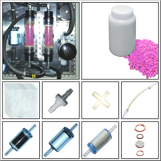 Consumable parts set for one year operation - for analyzers with reusable purple filter